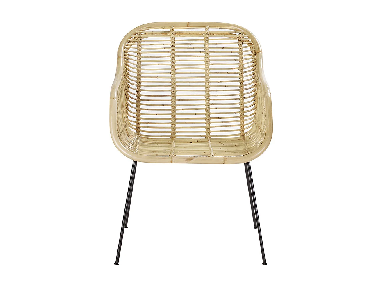 Silla de ratán y metal