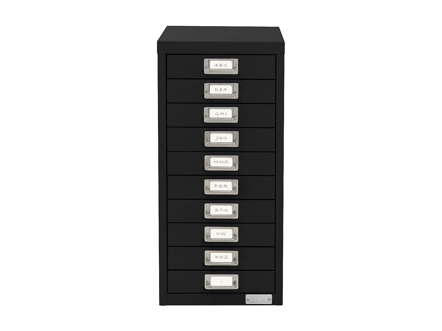 Set de 2 armoire à dossiers avec 10 tiroirs en métal noir classeur documents A4