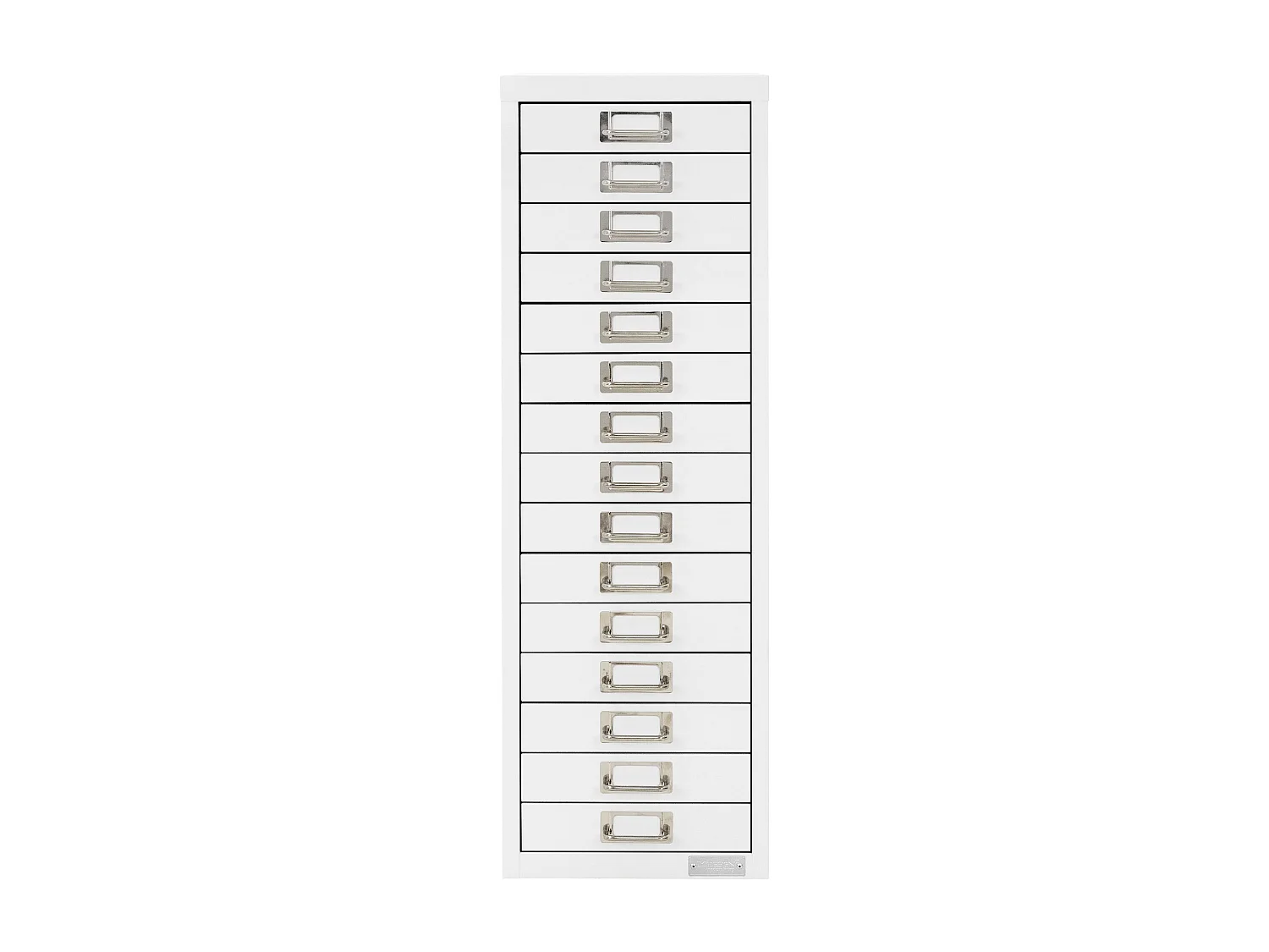 Set de 4 armoire à dossiers avec 15 tiroirs en métal blanc classeur documents A4