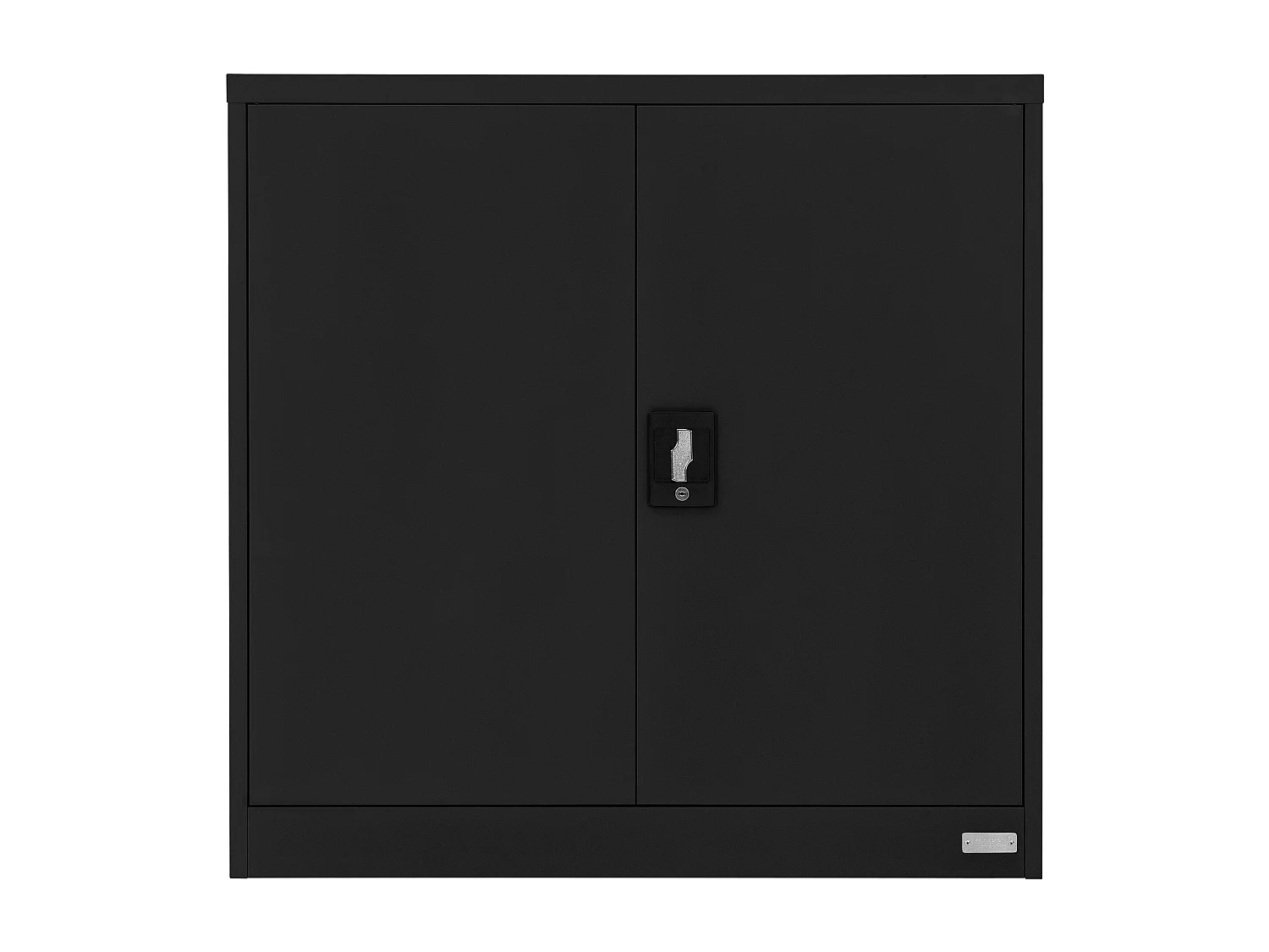 2 Armoires bureau en acier noir meuble à dossiers portes battantes 90x40x90 cm