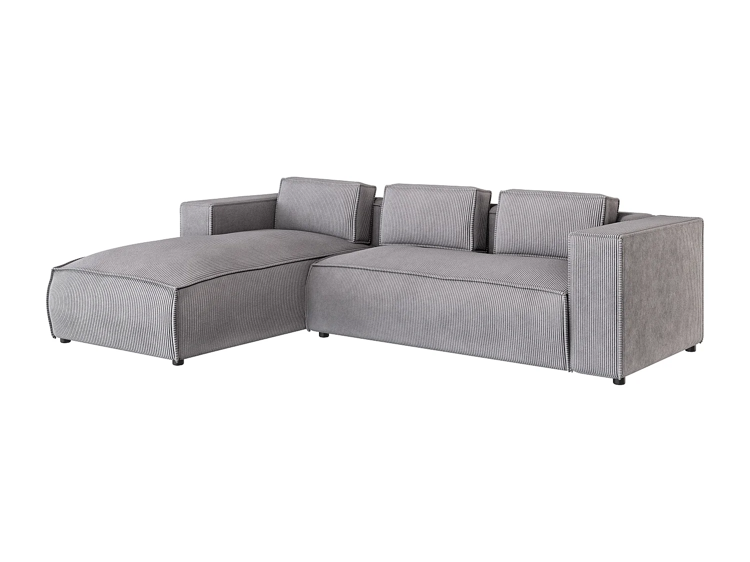 Ecksofa Vera mit Cord-Bezug und Moderne Optik