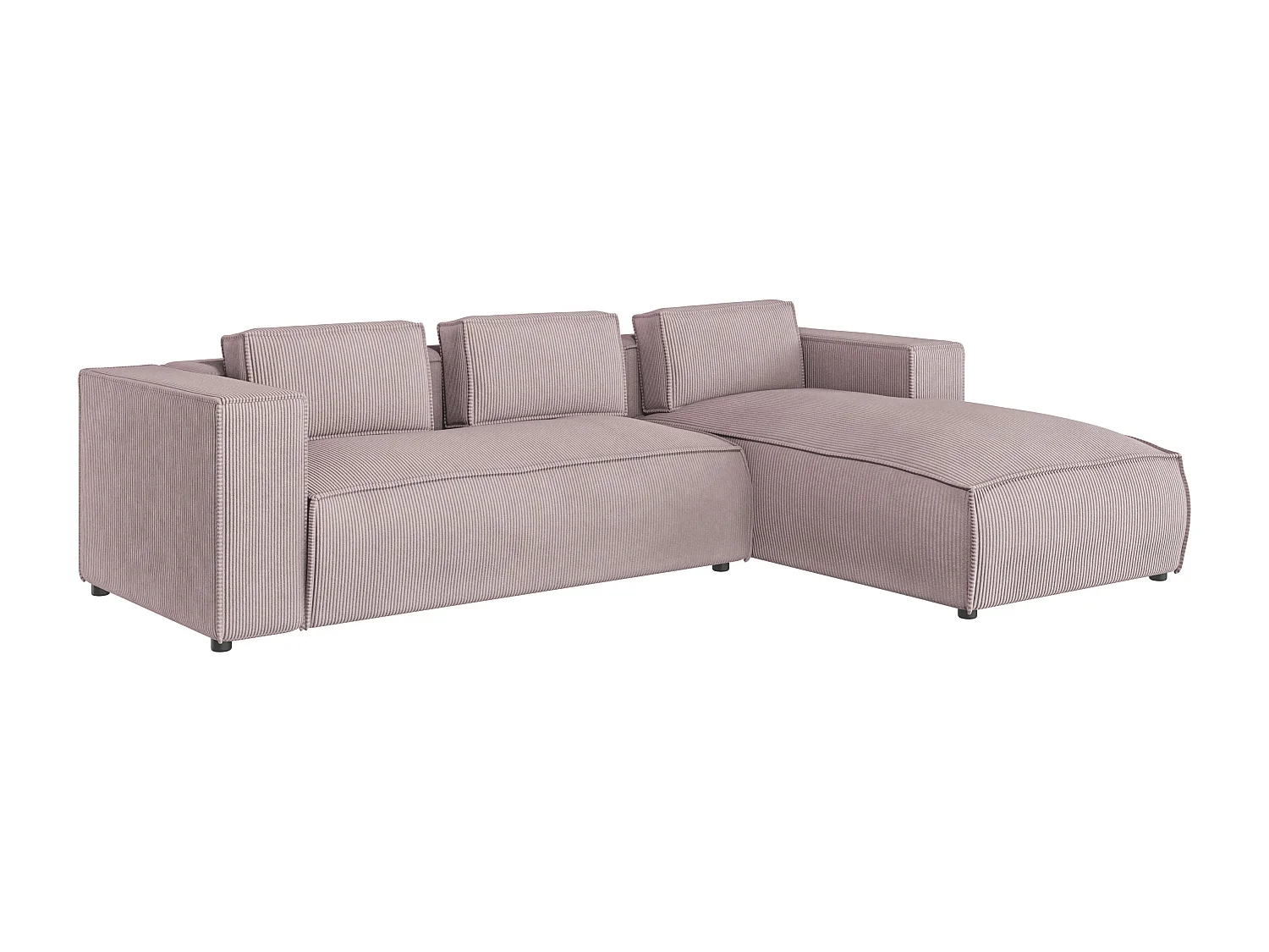 Ecksofa Vera mit Cord-Bezug und Moderne Optik
