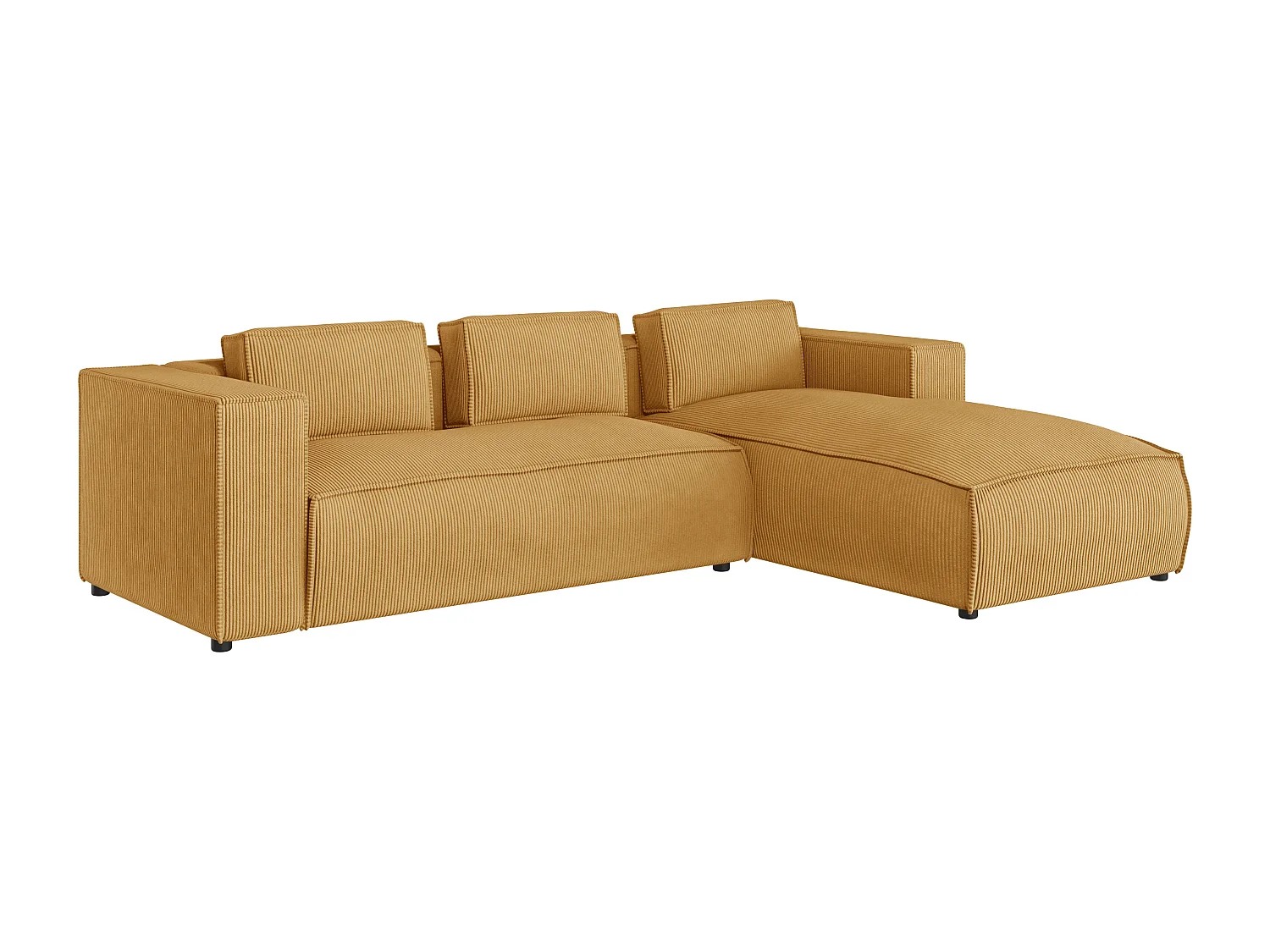 Ecksofa Vera mit Cord-Bezug und Moderne Optik