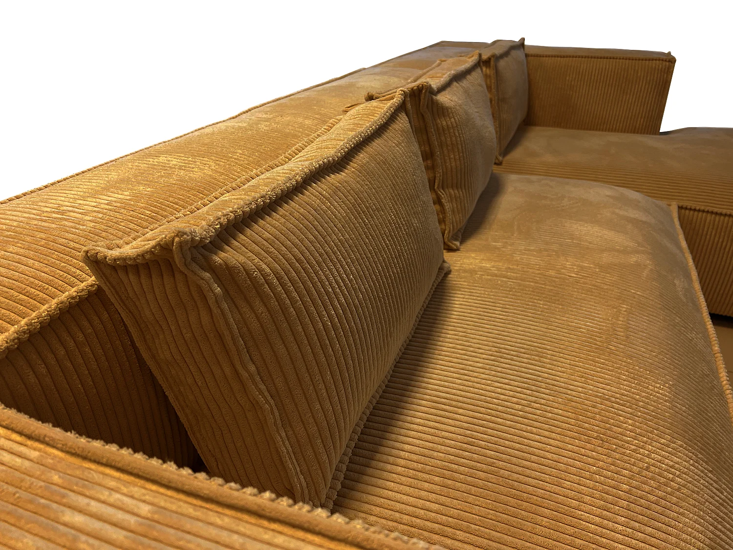 Ecksofa Vera mit Cord-Bezug und Moderne Optik