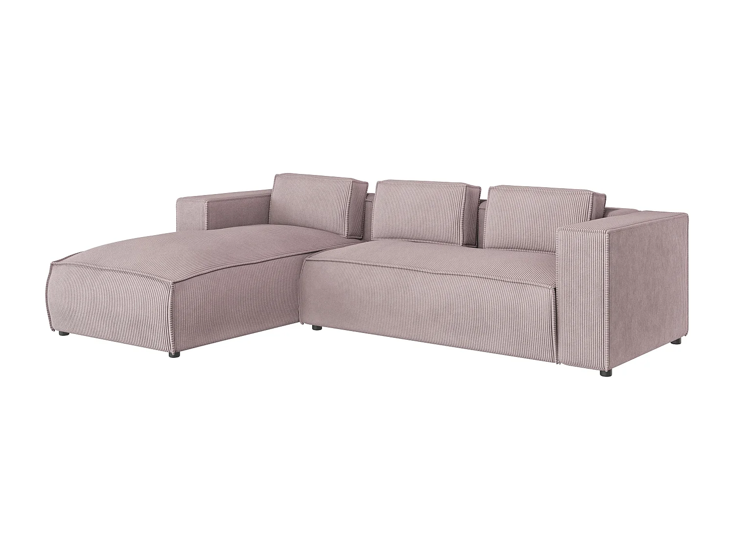 Ecksofa Vera mit Cord-Bezug und Moderne Optik