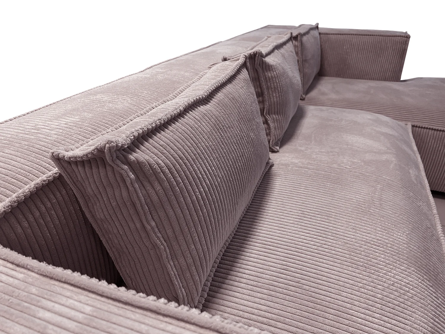 Ecksofa Vera mit Cord-Bezug und Moderne Optik