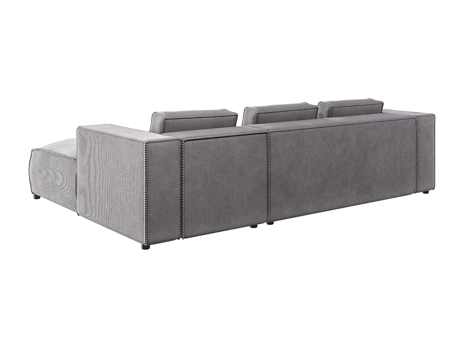 Ecksofa Vera mit Cord-Bezug und Moderne Optik