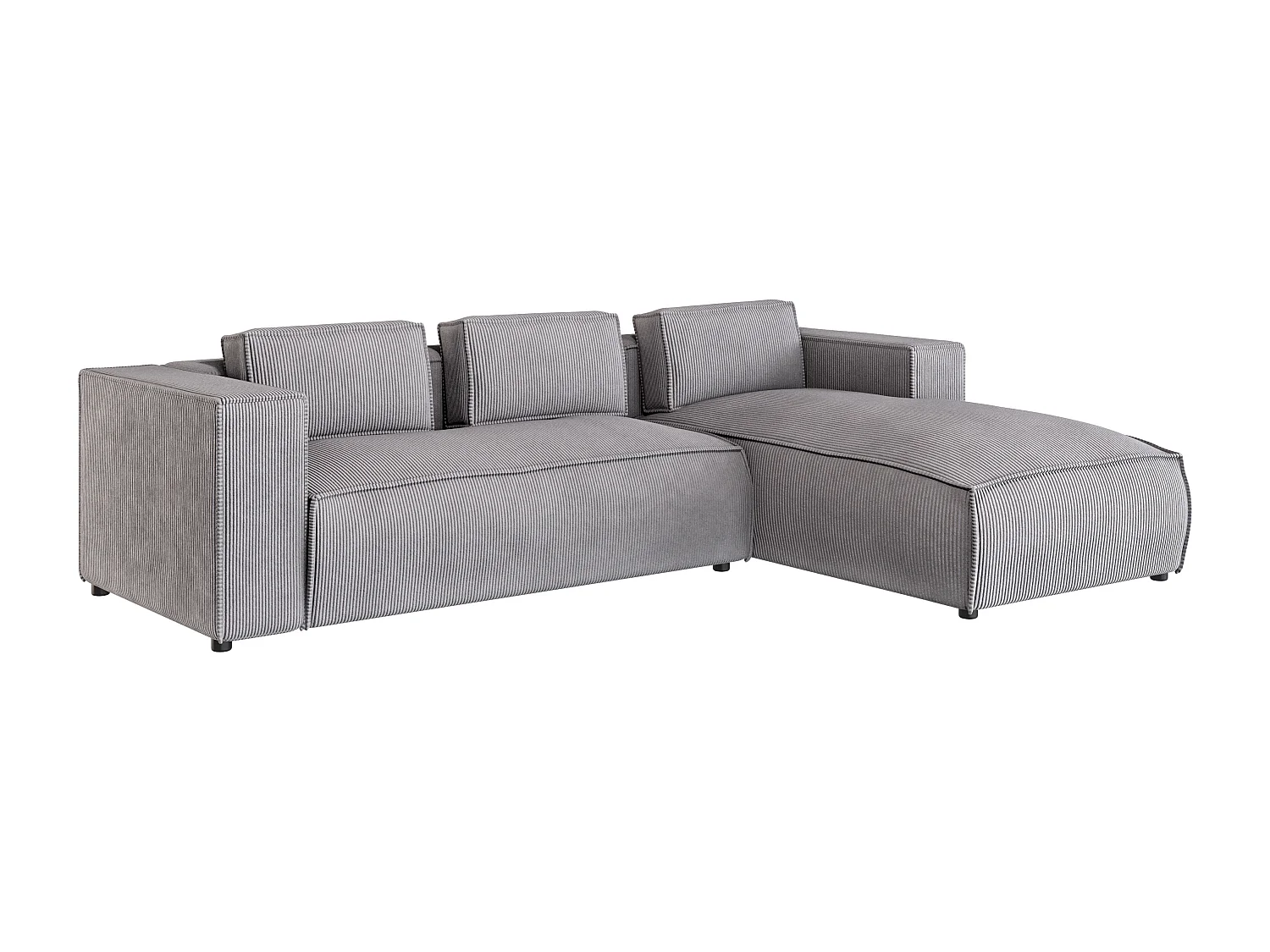 Ecksofa Vera mit Cord-Bezug und Moderne Optik