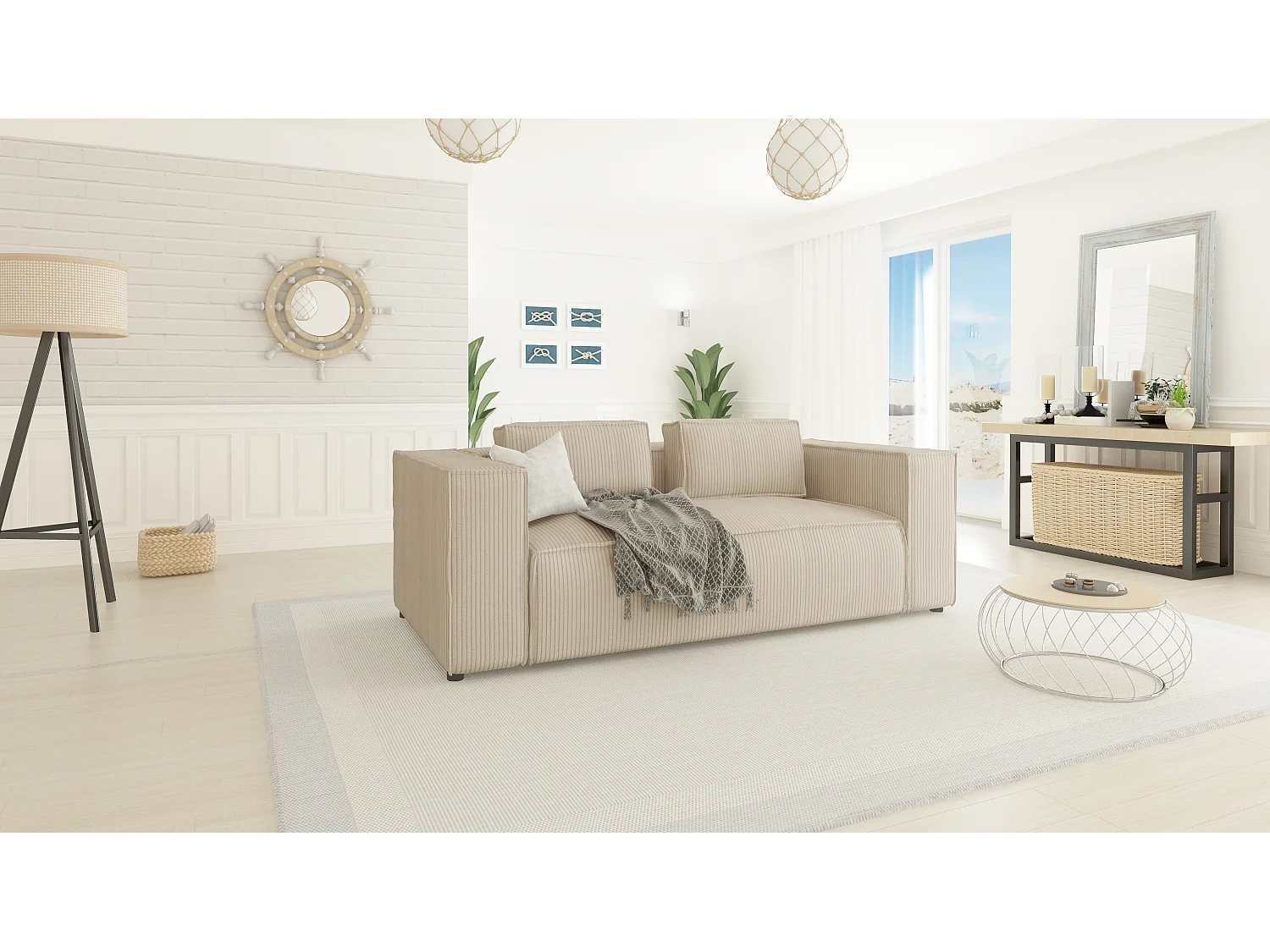 Cord Sofa 2 sitzer Vera