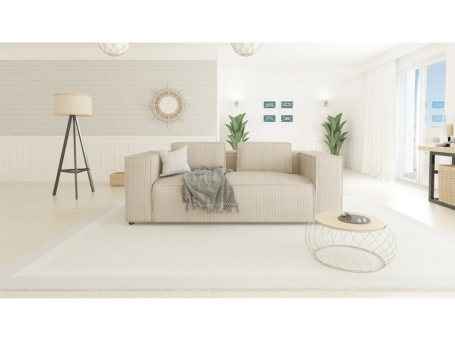 Cord Sofa 2 sitzer Vera