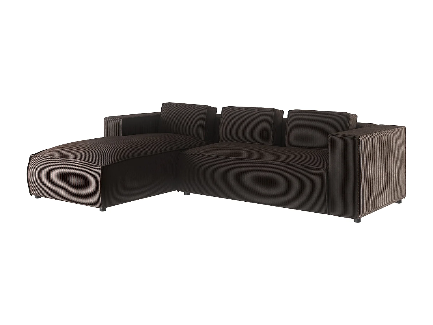 Ecksofa Vera mit Cord-Bezug und Moderne Optik