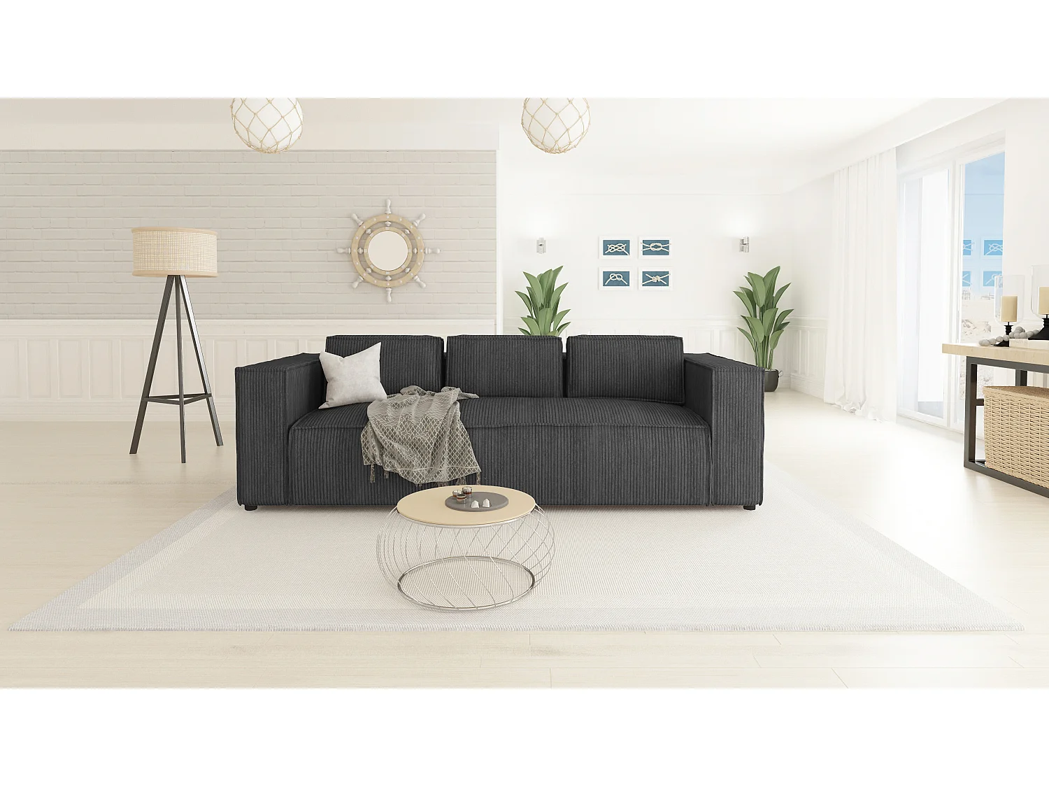 Cord Sofa 3 sitzer Vera