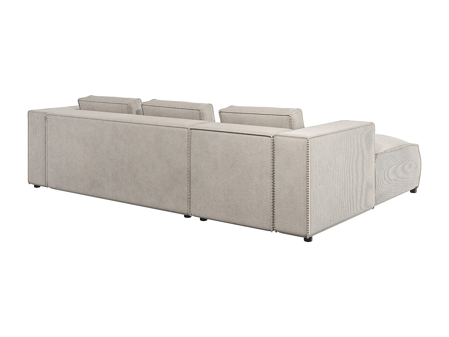 Ecksofa Vera mit Cord-Bezug und Moderne Optik