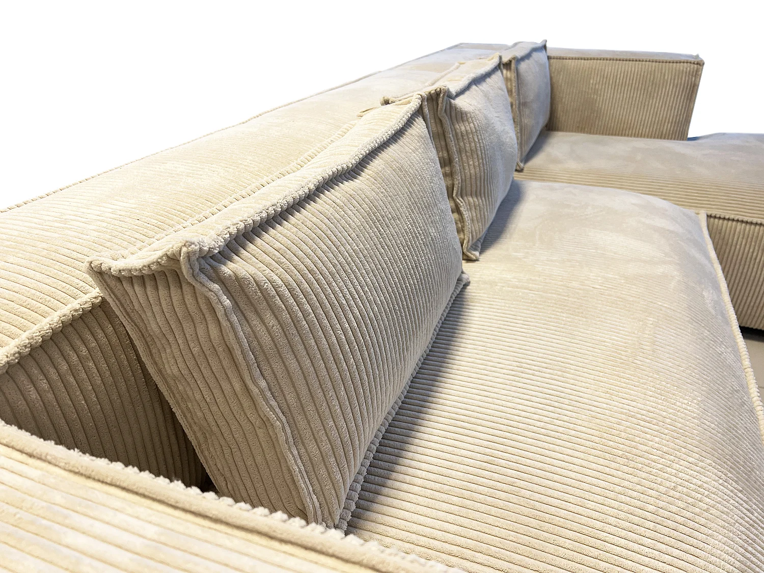 Ecksofa Vera mit Cord-Bezug und Moderne Optik