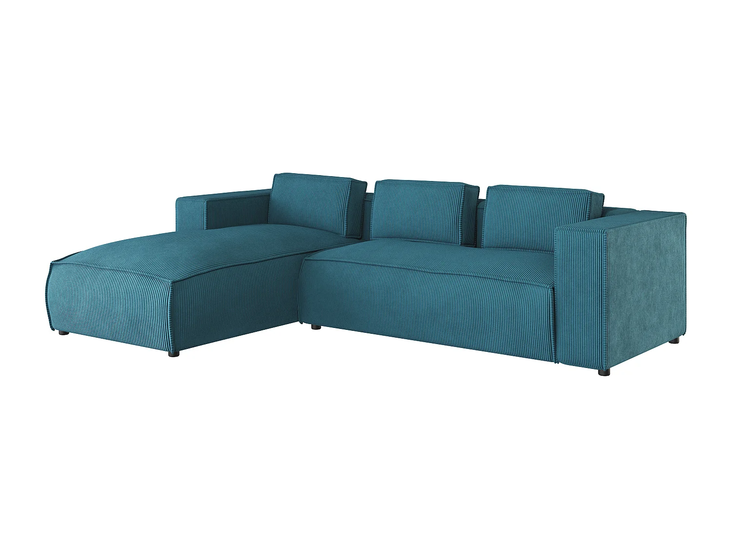Ecksofa Vera mit Cord-Bezug und Moderne Optik