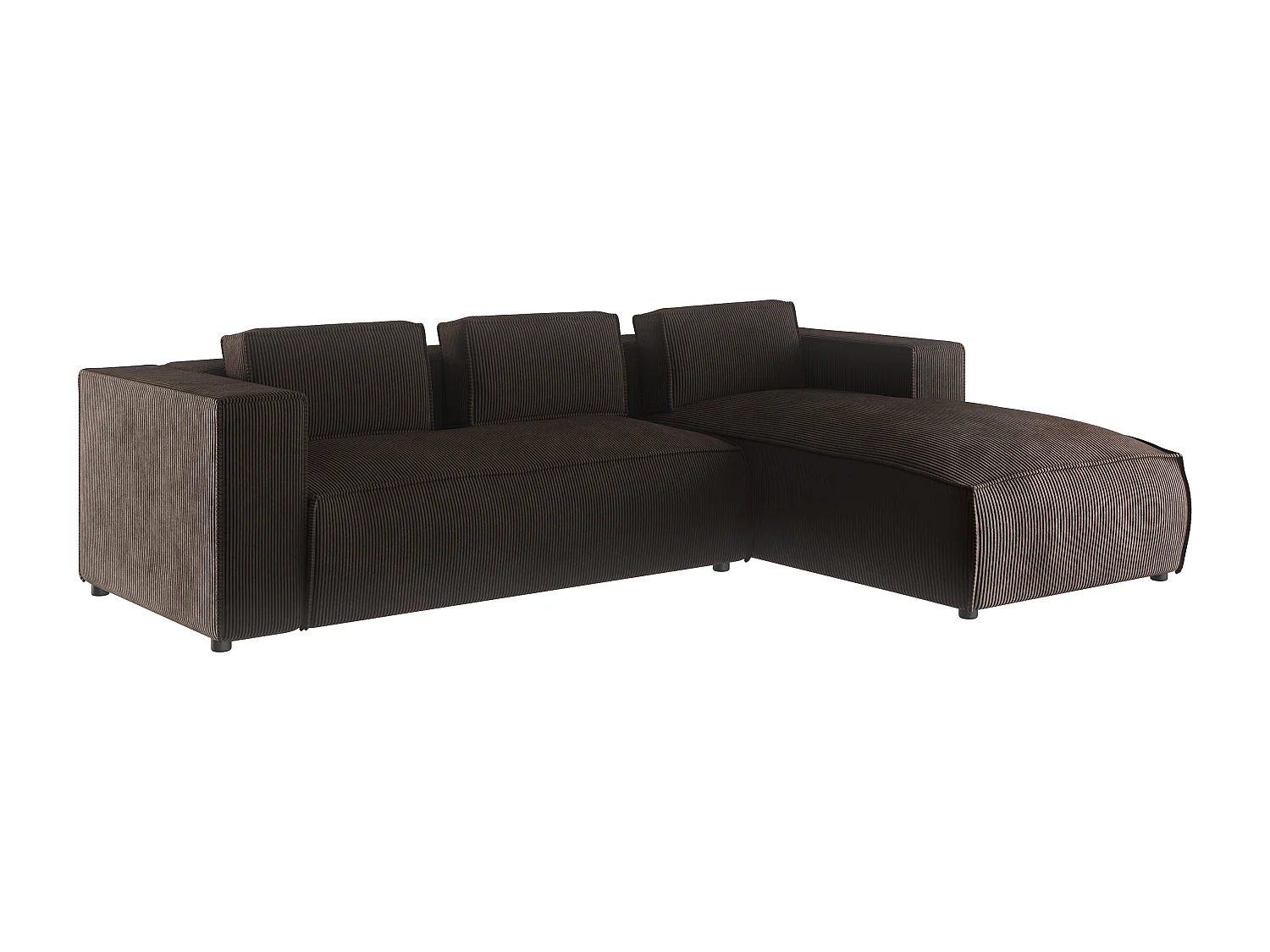 Ecksofa Vera mit Cord-Bezug und Moderne Optik