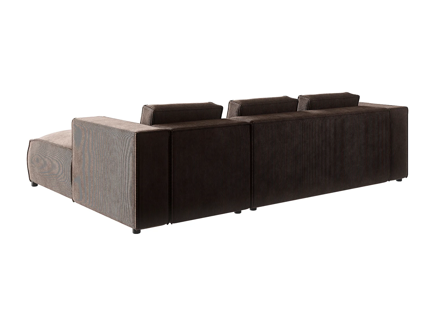 Ecksofa Vera mit Cord-Bezug und Moderne Optik