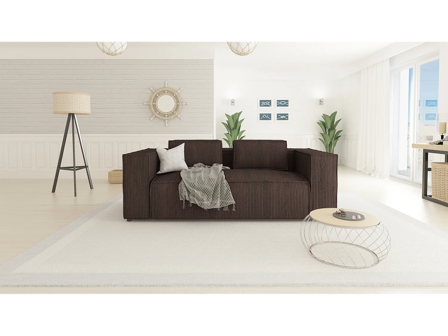 Cord Sofa 2 sitzer Vera