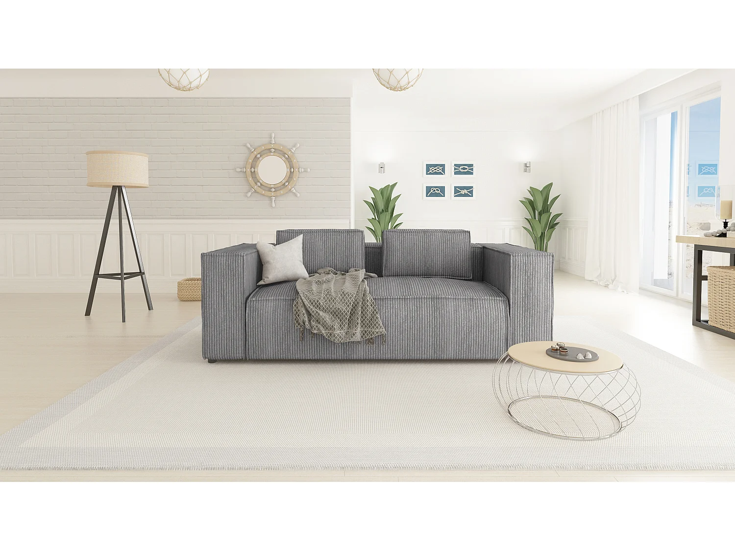 Cord Sofa 2 sitzer Vera
