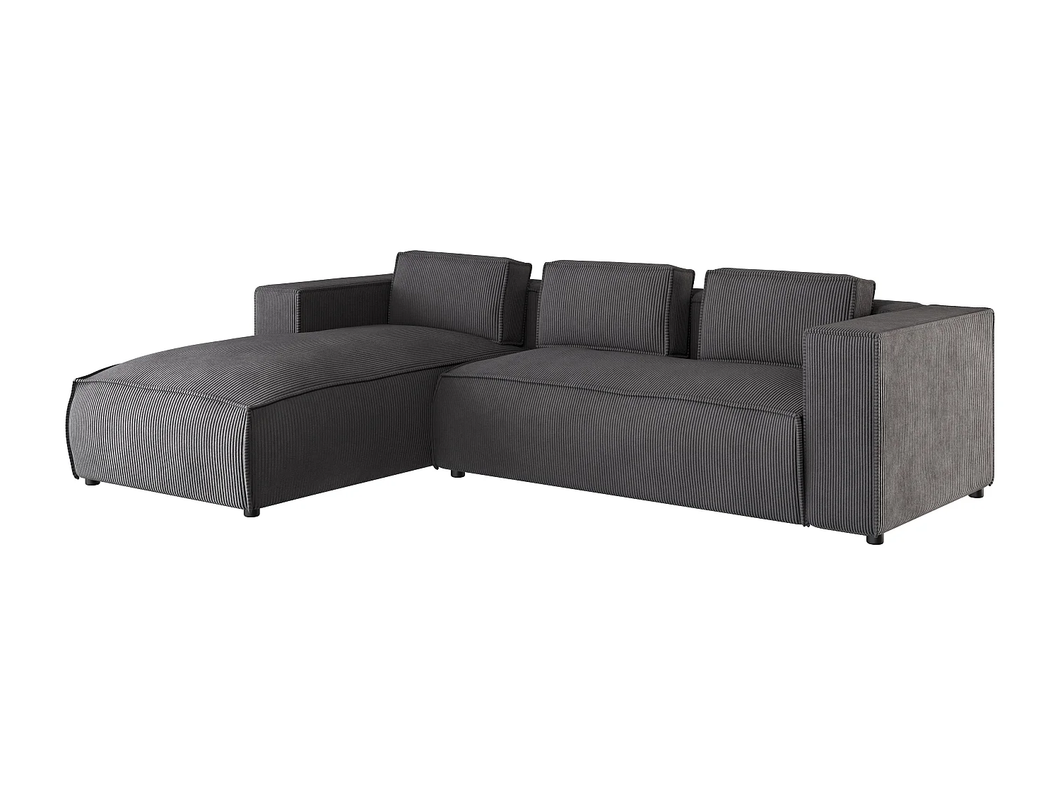 Ecksofa Vera mit Cord-Bezug und Moderne Optik
