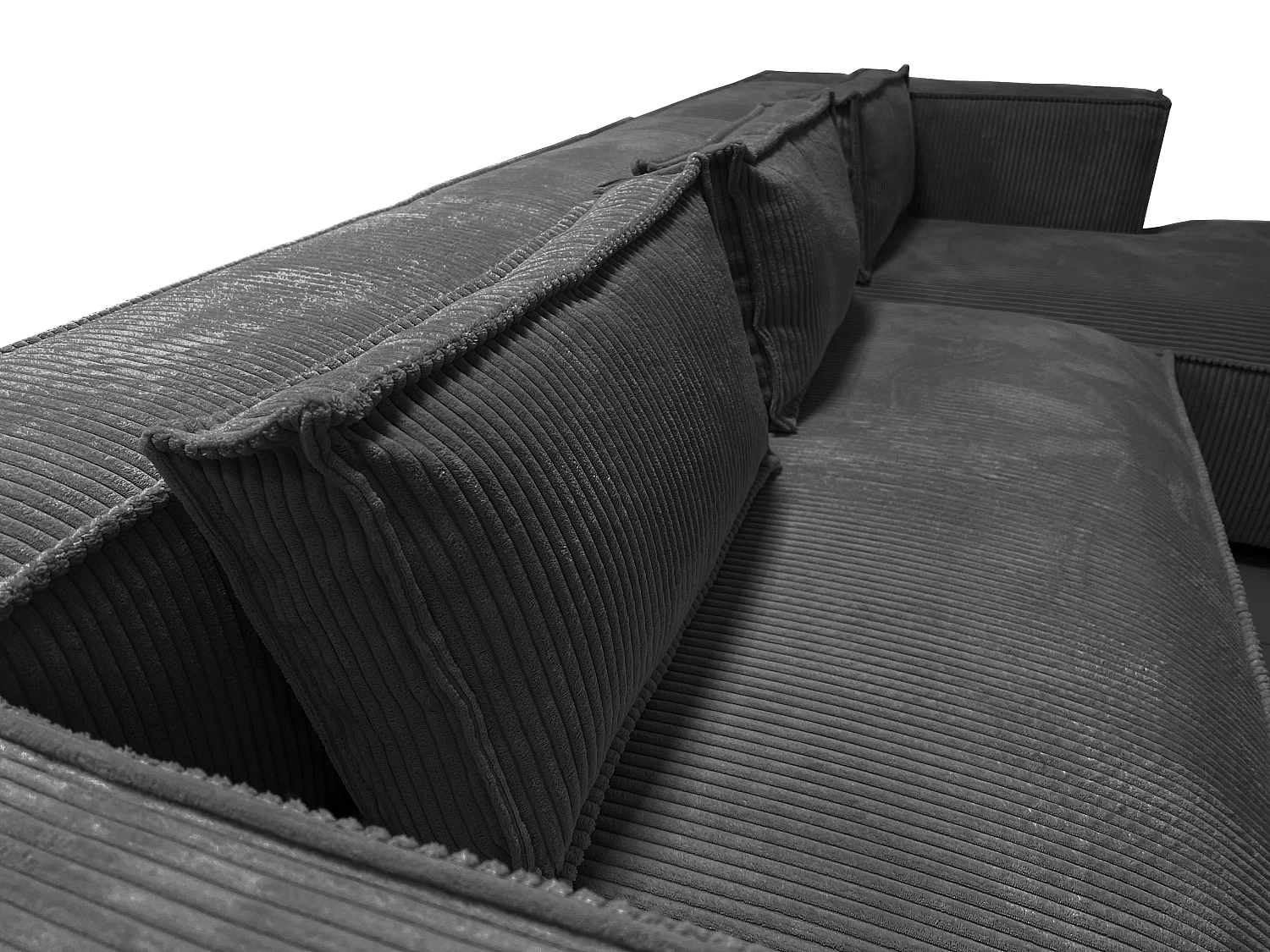 Ecksofa Vera mit Cord-Bezug und Moderne Optik