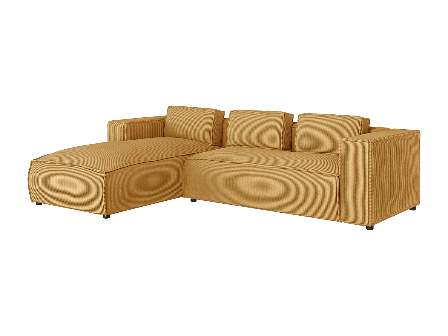 Ecksofa Vera mit Cord-Bezug und Moderne Optik