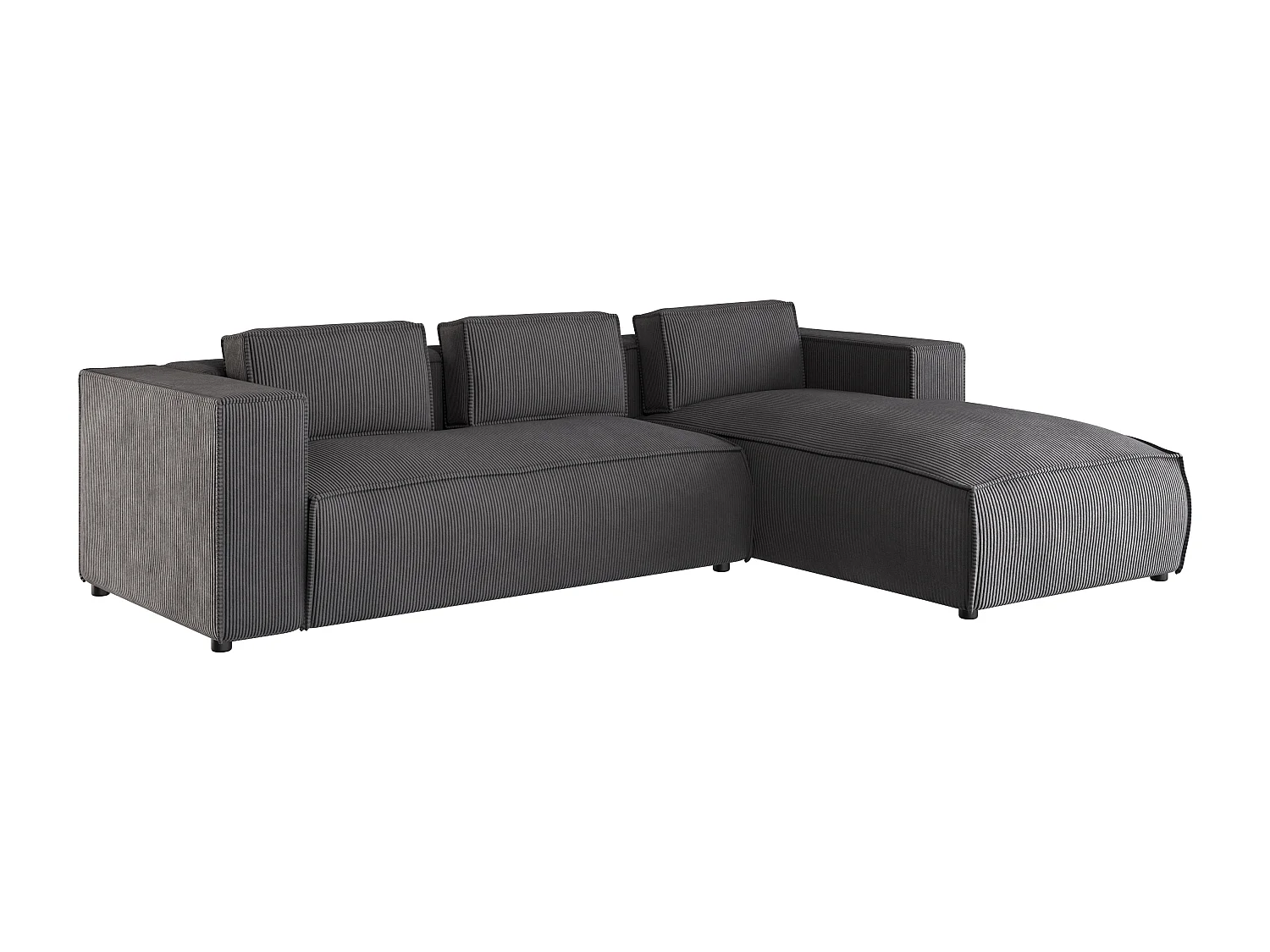Ecksofa Vera mit Cord-Bezug und Moderne Optik