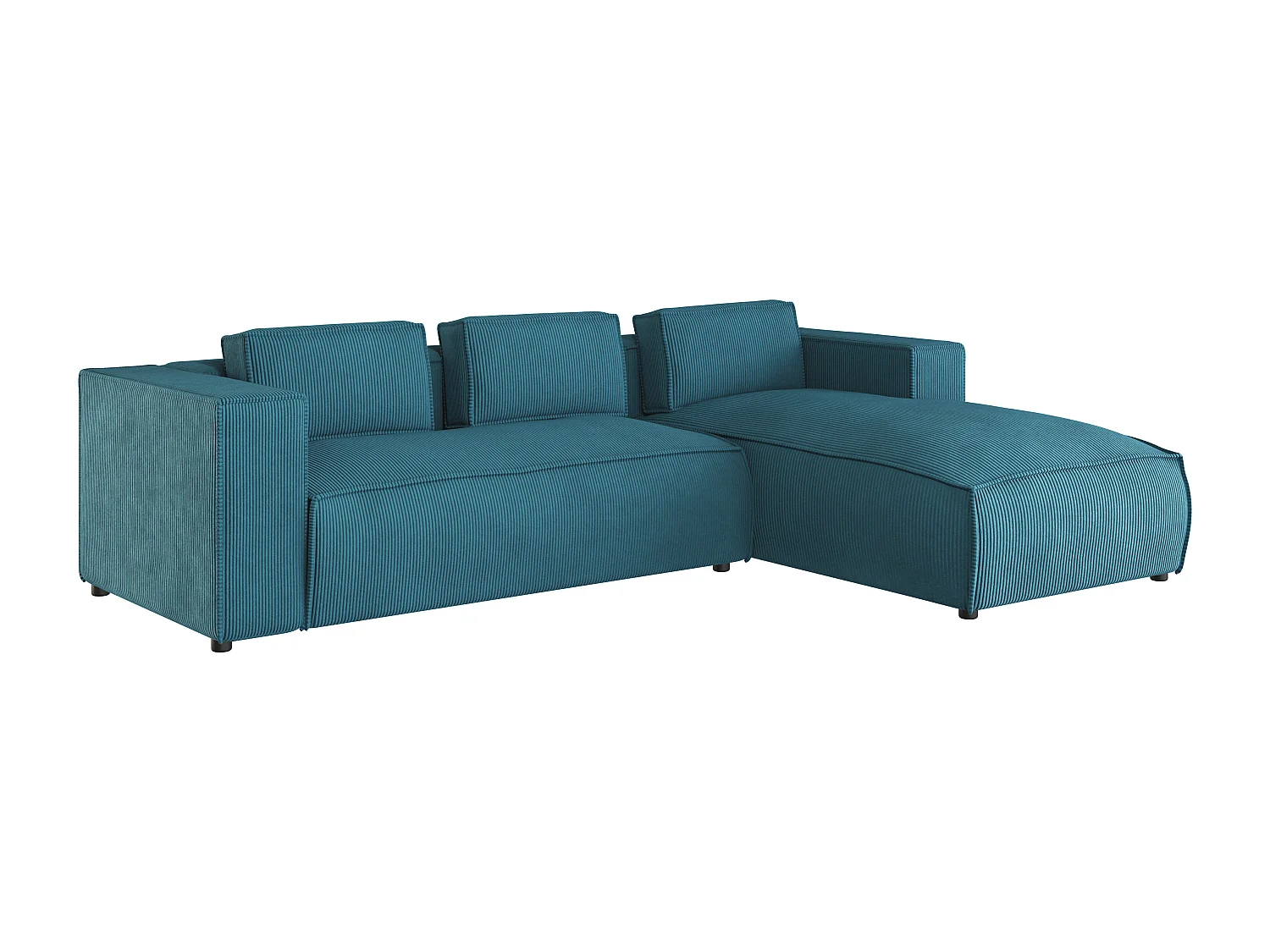 Ecksofa Vera mit Cord-Bezug und Moderne Optik