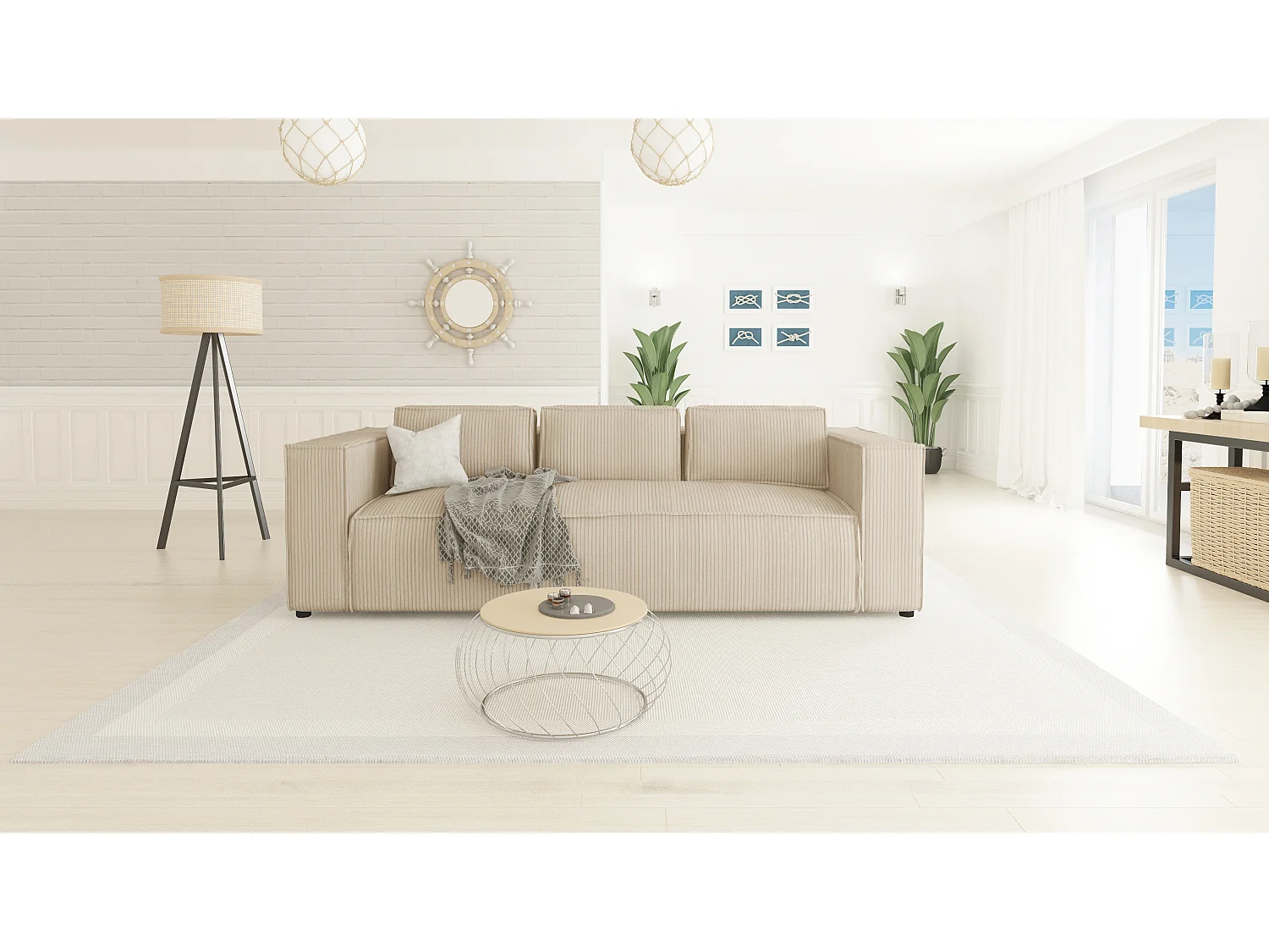 Cord Sofa 3 sitzer Vera