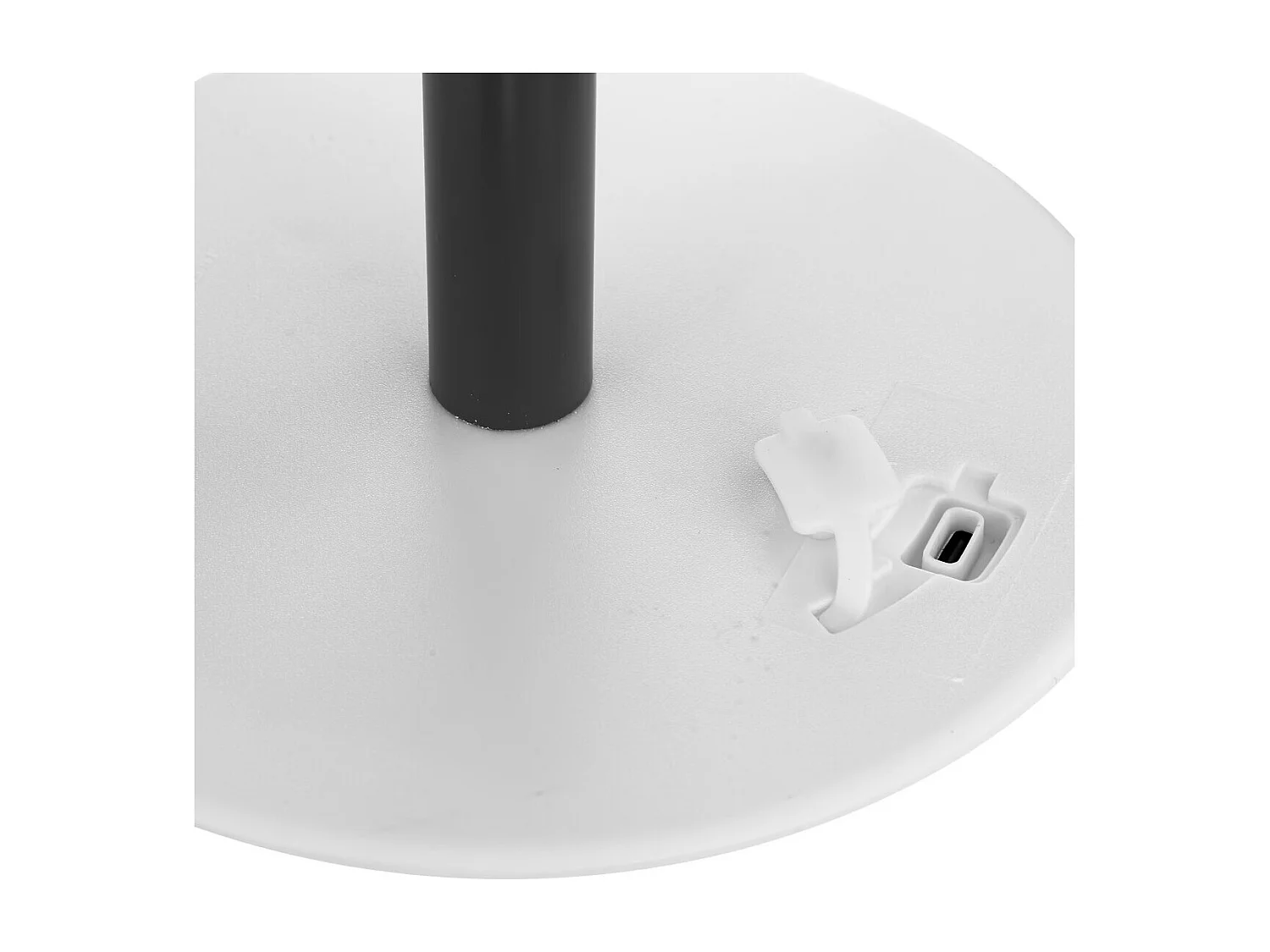 Lampe à poser, lampadaire droit en polypropylène et métal coloris  Gris Graphite, blanc