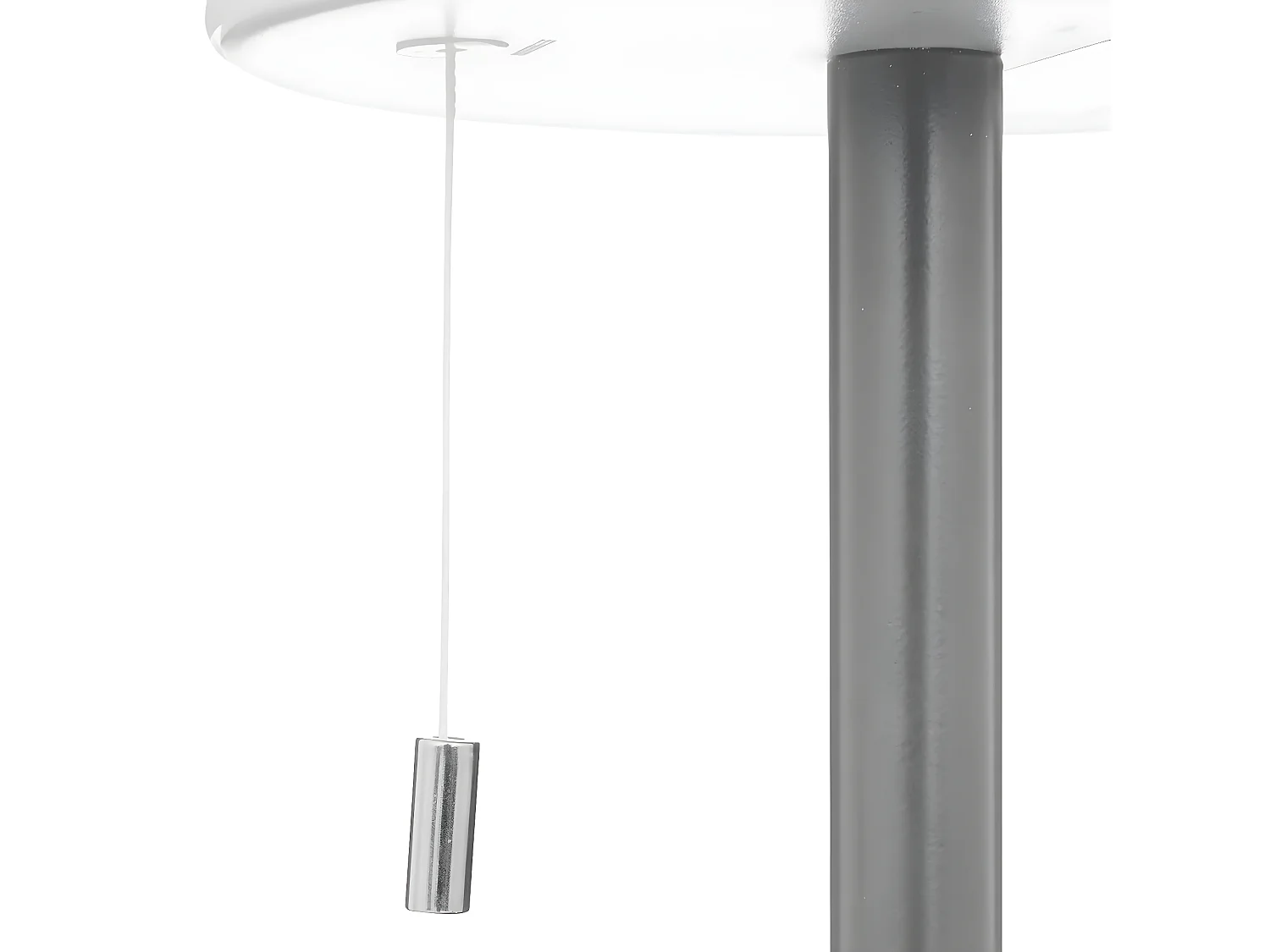 Lampe à poser, lampadaire droit en polypropylène et métal coloris  Gris Graphite, blanc