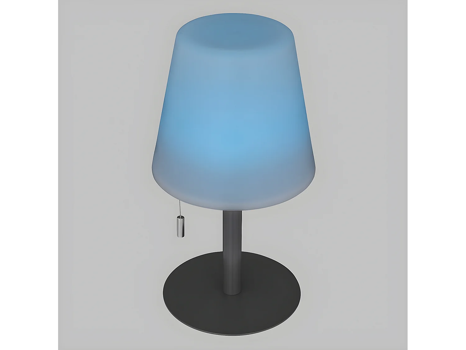 Lampe extérieure en polypropylène et métal coloris Gris Foncé - diamètre 16  x H. 30  cm