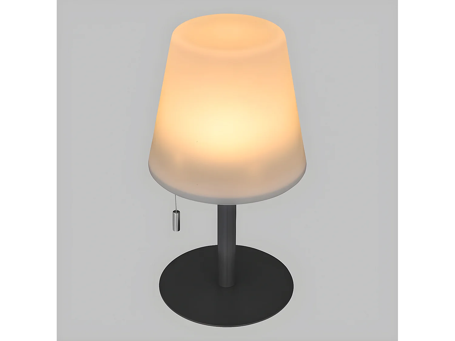 Lampe extérieure en polypropylène et métal coloris Gris Foncé - diamètre 16  x H. 30  cm