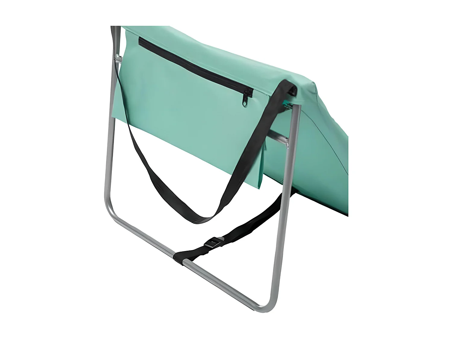 Lot de 2 matelas de plage en acier et polyester coloris bleu - L. 160  x P. 54  x H. 4 cm