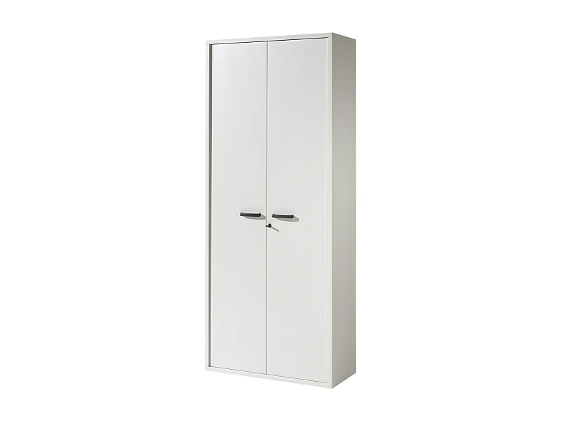 Armadio da ufficio - 2 porte e scaffali - Collezione SOON - Bianco Opaco