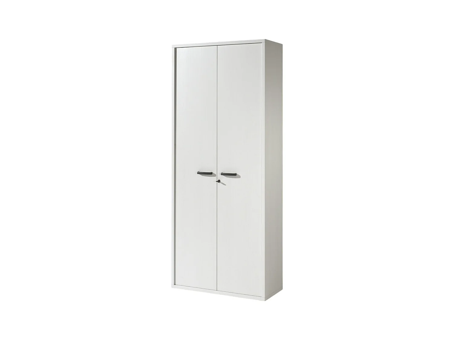 Büroschrank – 2 Türen und Regale – Kollektion SOON – Mattweiß