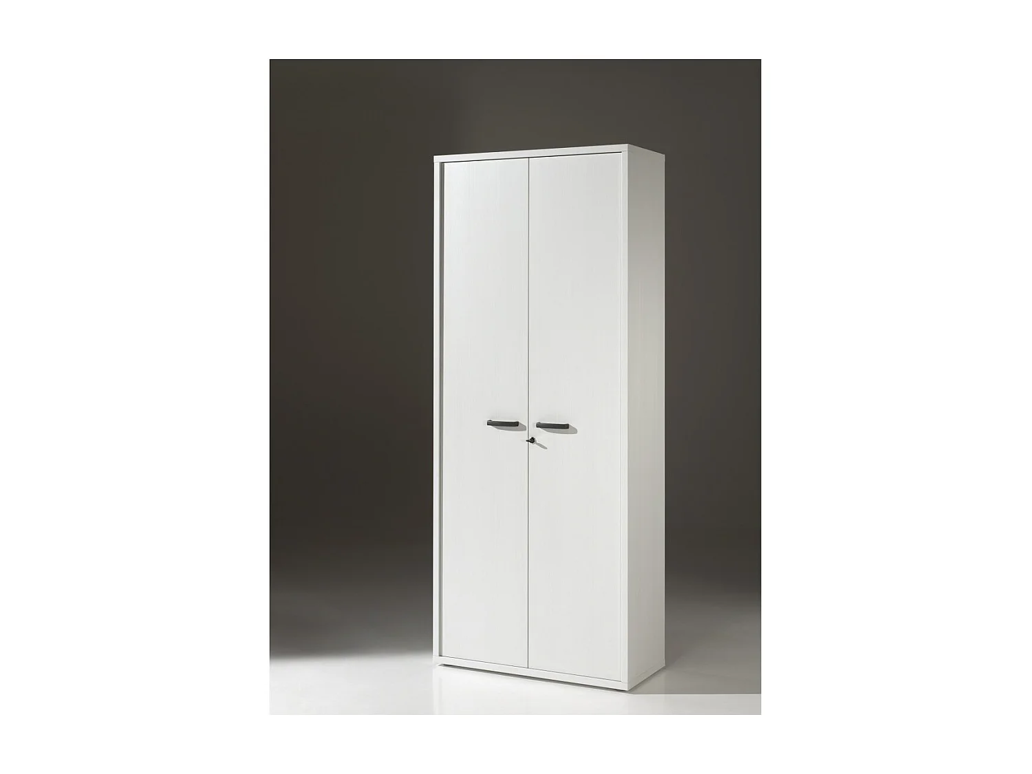 Armário de Escritório - Móvel com 2 Portas e Prateleiras na cor Branco Fosco | Coleção SOON | Meublorama