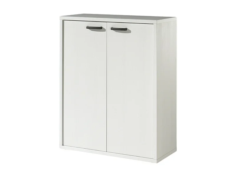 Bureau-opbergkast – Kast met 2 deuren in mat wit – Collectie SOON – Meublorama