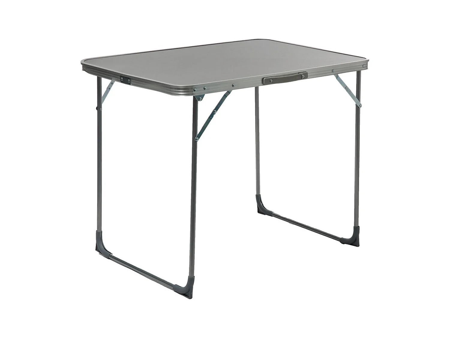 Table de jardin pliante en aluminium coloris gris, bleu - L. 80 x P. 60 x H. 70 cm