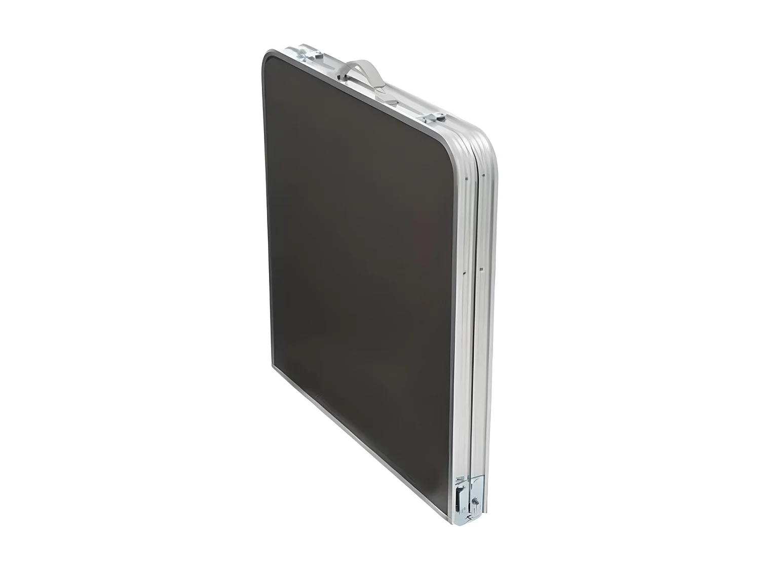 Table de jardin pliante en aluminium coloris gris - L. 120 x P. 60 x H. 69/61/55 cm