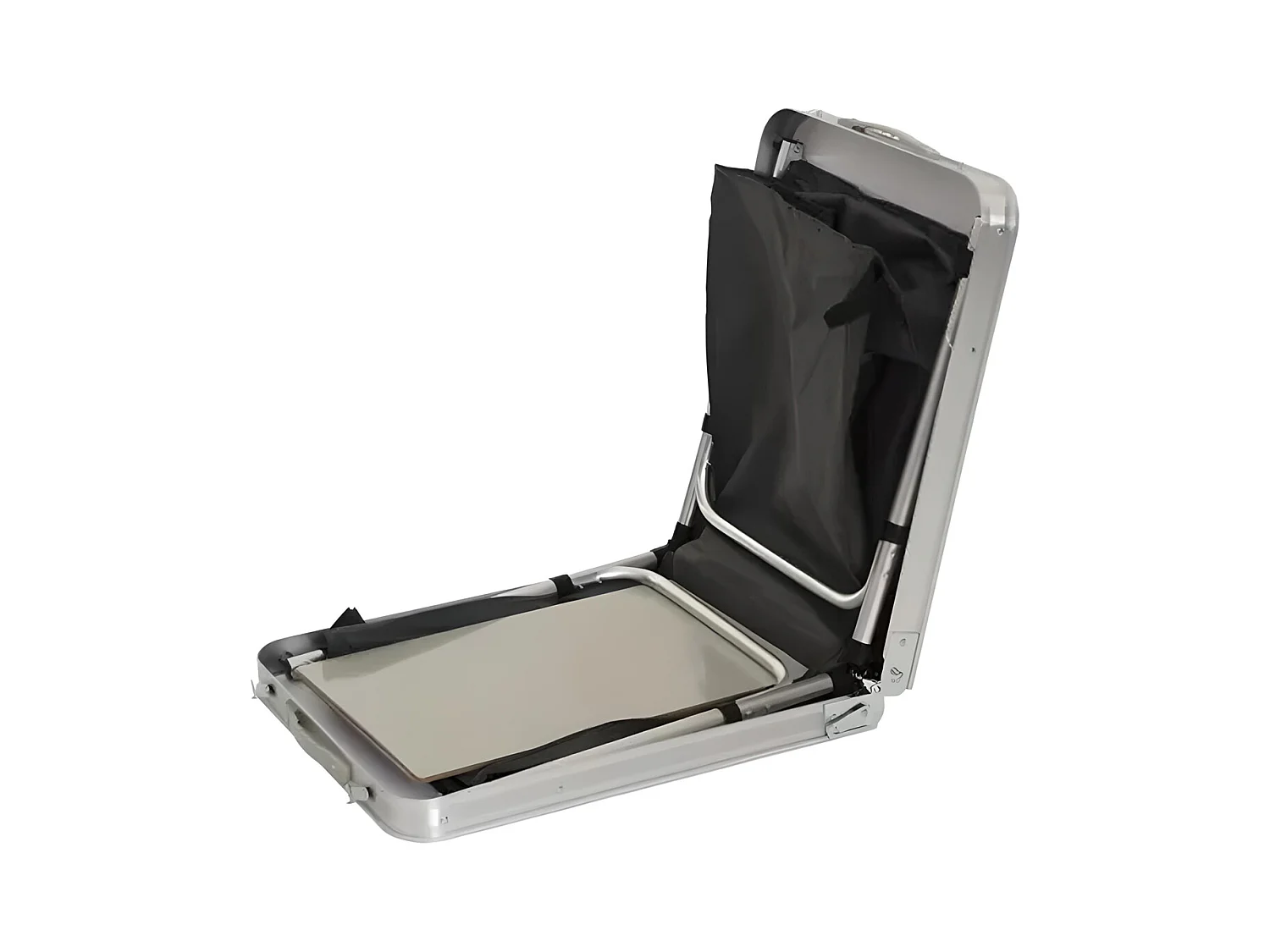 Table de jardin Rectangulaire en aluminium coloris gris  - L. 69,5 x P. 47  x H. 120  cm
