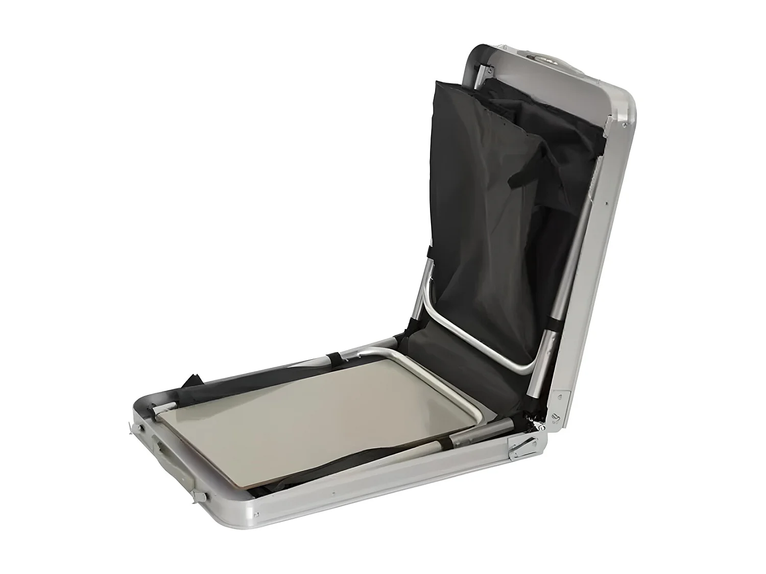 Table de jardin Rectangulaire en aluminium coloris gris  - L. 69,5 x P. 47  x H. 120  cm