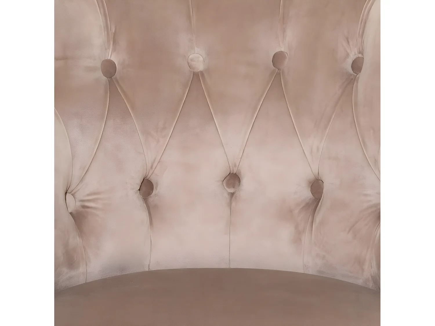 Fauteuil en velours coloris taupe et bois coloris naturel -  L.  68 x P. 66 x H. 72   cm