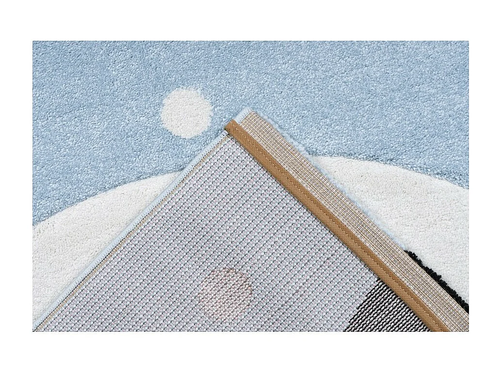 Tapis enfant 150x80cm, design A223O coloris bleu - Confort et élégance pour votre intérieur