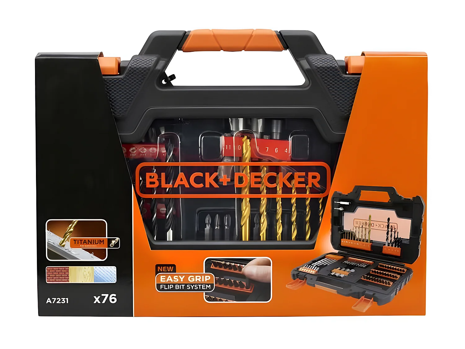 BLACK&DECKER Coffret 76 accessoires perçage vissage A7231