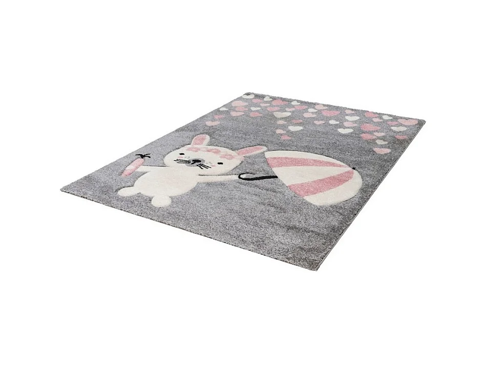 Tapis enfant 150x80cm, design A623O coloris gris - Confort et élégance pour votre intérieur