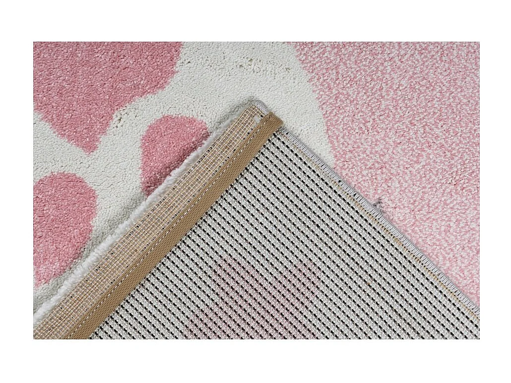 Kindertapijt 170x120cm, design A723O in roze kleur - Comfort en elegantie voor uw interieur