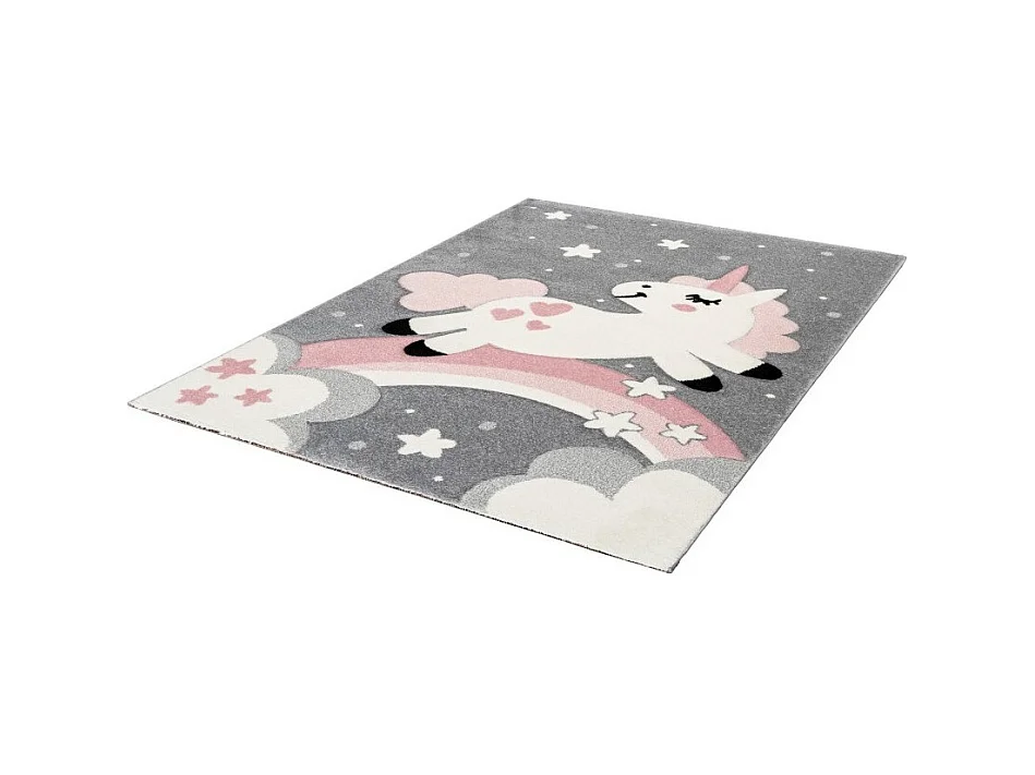 Tappeto per bambini 170x120cm, design A723O colore rosa - Comfort ed eleganza per il tuo interno