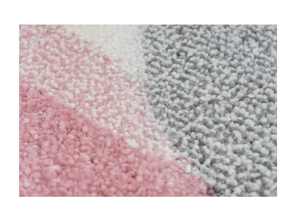 Tapis enfant 170x120cm, design A723O coloris rose - Confort et élégance pour votre intérieur