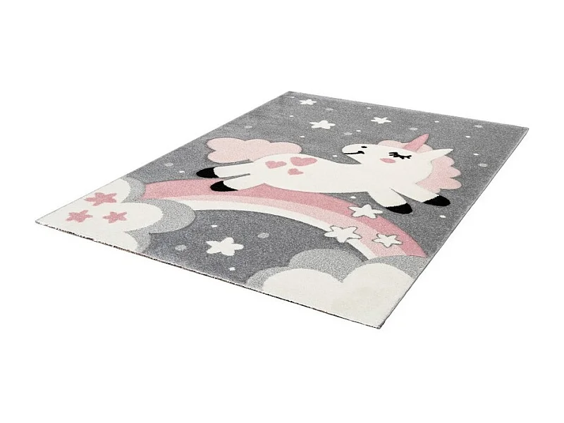 Kinderteppich 150x80 cm, Design A723O in Rosa - Komfort und Eleganz für Ihr Zuhause